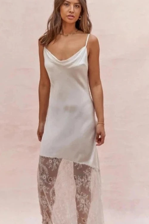 Charli Sandrine Slip Dress in Moonbeam