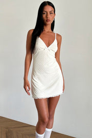 Motel Rocks Mevila Mini Dress In Ivory