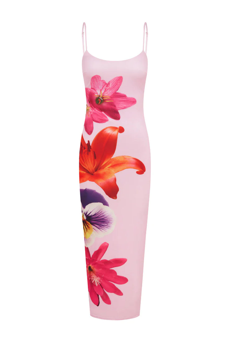 Runaway The Label Deia Midi Dress in Multi Flower