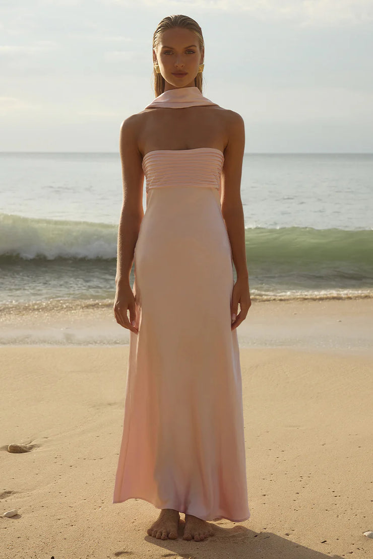 Runaway The Label Elsa Maxi Dress In Musk Pink