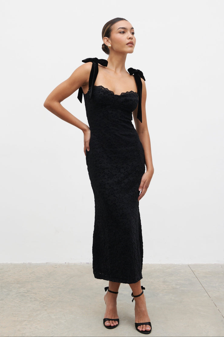 Pretty Lavish Serephina Lace Midaxi Dress In Black