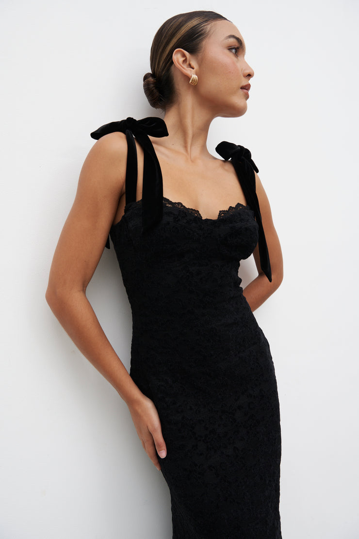 Pretty Lavish Serephina Lace Midaxi Dress In Black