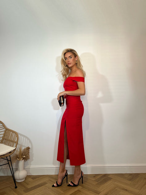 Vesper 247 Clara Midaxi Dress In Red – She Selected