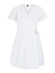 Y.A.S WHITE ORGANIC WRAP DRESS